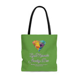 AJB Logo Ayemorenas Jewelry Box - Stare - AOP Tote Bag - Green