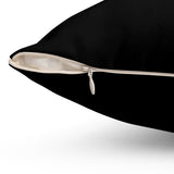 AJB Logo - Aye's Warmie - Spun Polyester Square Pillow - Black