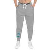 A&N Logo (Teal) Athletic Joggers (AOP) - Light Grey