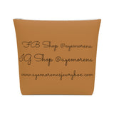 AJB Logo Cotton Cosmetic Bag - Brown