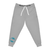 A&N Logo (Teal) Athletic Joggers (AOP) - Light Grey