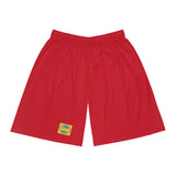 A&N Logo (Yellow) Men's Basketball Shorts - Red