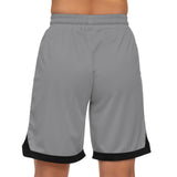 A&N Logo (Yellow) Basketball Rib Shorts (AOP) -  Grey