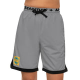 A&N Logo (Yellow) Basketball Rib Shorts (AOP) -  Grey