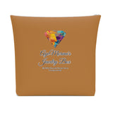 AJB Logo Cotton Cosmetic Bag - Brown