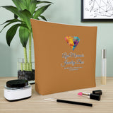 AJB Logo Cotton Cosmetic Bag - Brown