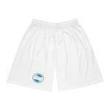 A&N Logo (Teal) Men's Basketball Shorts - White