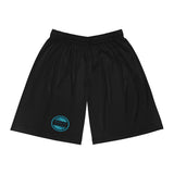 A&N Logo (Teal) Men's Basketball Shorts - Black