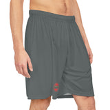 A&N Logo (Red) Men's Basketball Shorts - Dark Grey