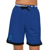 A&N Logo (Teal) Basketball Rib Shorts (AOP) -  Blue