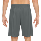 A&N Logo (Red) Men's Basketball Shorts - Dark Grey