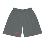 A&N Logo (Red) Men's Basketball Shorts - Dark Grey