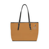 AJB Logo PU Leather Shoulder Bag - Brown